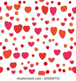 Abstract valentine background with hearts