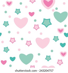 Abstract valentine background with hearts
