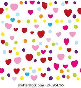 Abstract valentine background with hearts