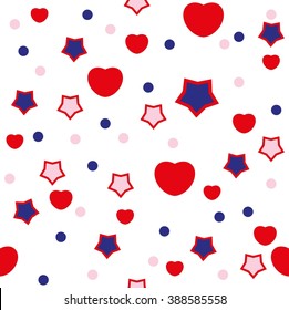Abstract valentine background with hearts