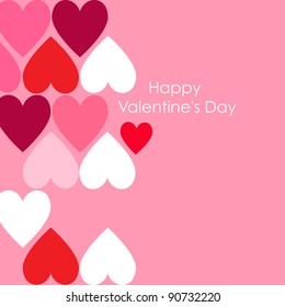 Abstract valentine background with hearts