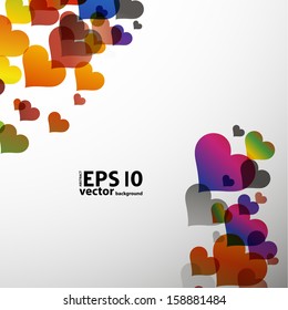 Abstract valentine background with hearts. eps10 vector