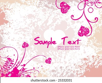 abstract valentine banner text
