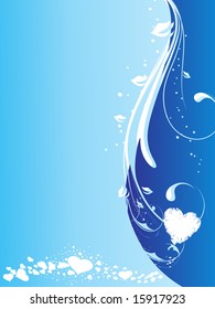 abstract valentine blue vector illustration