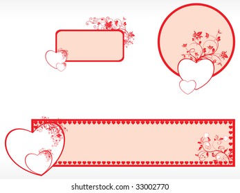 abstract valentine day banner, vector illustration