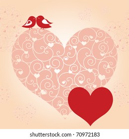 Abstract Valentine day greeting card