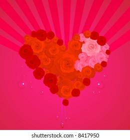 Abstract valentine day vector for background or design.