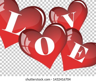 Abstract Valentine days background frame. Vector illustration.