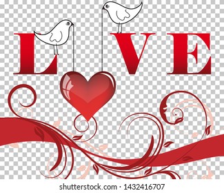 Abstract Valentine days background frame. Vector illustration.
