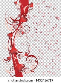 Abstract Valentine days background frame. Vector illustration.
