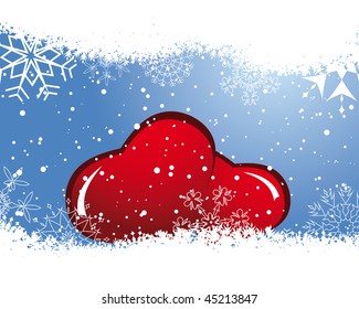 Abstract Valentine days background frame. Vector illustration.