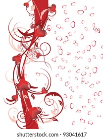 Abstract Valentine days background frame. Vector illustration.