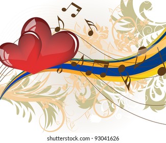 Abstract Valentine days background frame. Vector illustration.