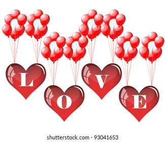Abstract Valentine days background frame. Vector illustration.