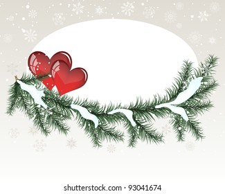 Abstract Valentine days background frame. Vector illustration.
