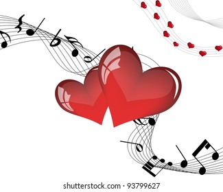 Abstract Valentine days background frame. Vector illustration.