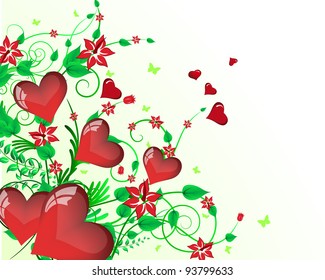 Abstract Valentine days background frame. Vector illustration.