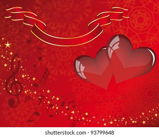 Abstract Valentine days background frame. Vector illustration.