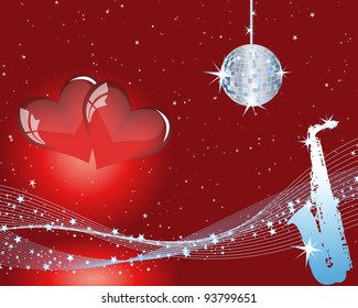 Abstract Valentine days background frame. Vector illustration.