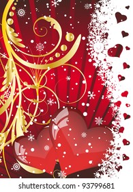Abstract Valentine days background frame. Vector illustration.