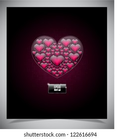 Abstract valentine days background, vector illustratione eps 10