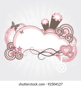 Abstract Valentine Frame with copy space.