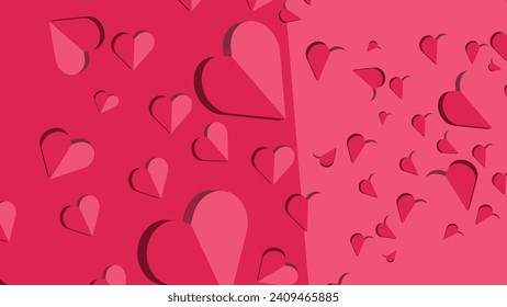 Abstract valentine love symbol background. This creative futuristic lovely background can be used as background, banner, and poster. 