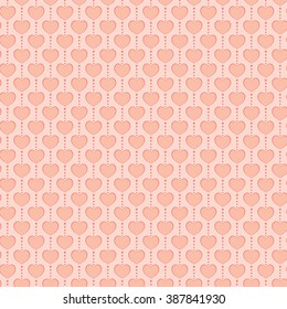 Abstract Valentine seamless pattern with decorative pink hearts