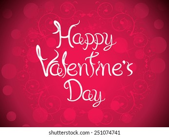 abstract valentine text vector illustration