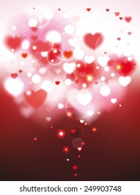 Abstract valentine's background with hearts