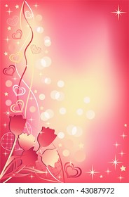 Abstract valentine`s background. Vector illustration.