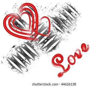 abstract valentine`s card - vector