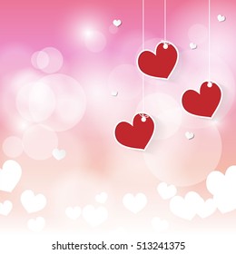 Abstract for Valentines Day Background Design. Vector Illustration.