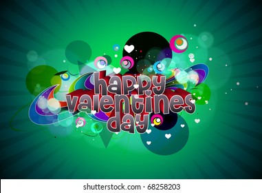 Abstract valentines day background design element, vector illustration