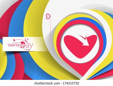 Abstract valentine's day background with hearts, eps10 vector