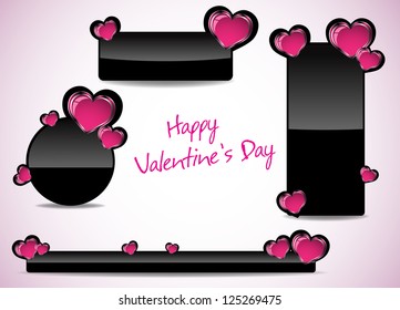 Abstract valentines day banner design. Clip-art