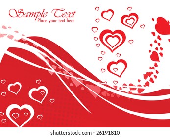 abstract valentines day card
