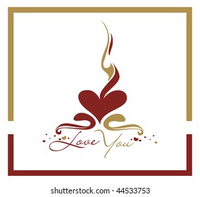 Abstract valentine's day card with space of your text, vector illustration