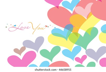 Abstract valentine's day card with space of your text, vector illustration
