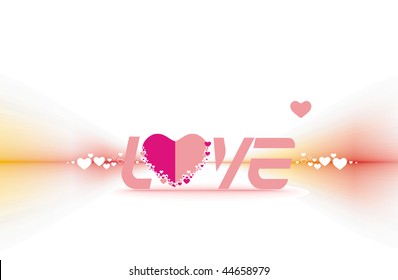 Abstract valentine's day card with space of your text, vector illustration