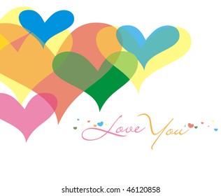 Abstract valentine's day card with space of your text, vector illustration
