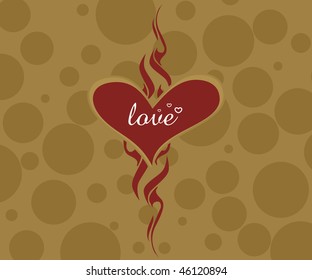 Abstract valentine's day card with space of your text, vector illustration