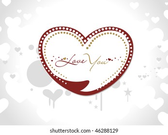 Abstract valentine's day card with space of your text, vector illustration
