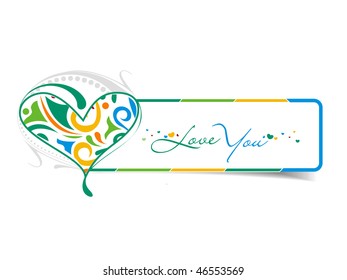 Abstract valentine's day card with space of your text, vector illustration
