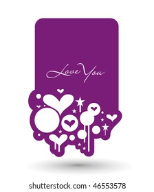Abstract valentine's day card with space of your text, vector illustration