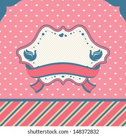 Abstract Valentine's day card vector illustration
