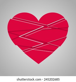 Abstract Valentine's Day Card. Vector illustration. 