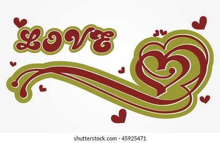 Abstract valentine's day card vector