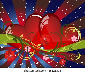 Abstract Valentine's day card. Vector illustration.