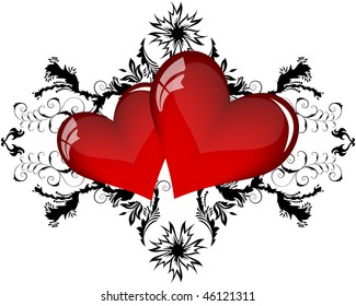 Abstract Valentine's day card. Vector illustration.